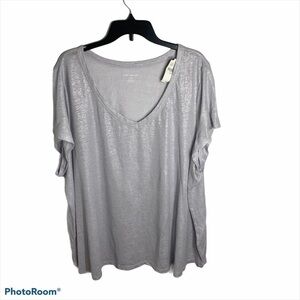 Lane Bryant Linen Blend Lilac Top NWT 26/28 Women